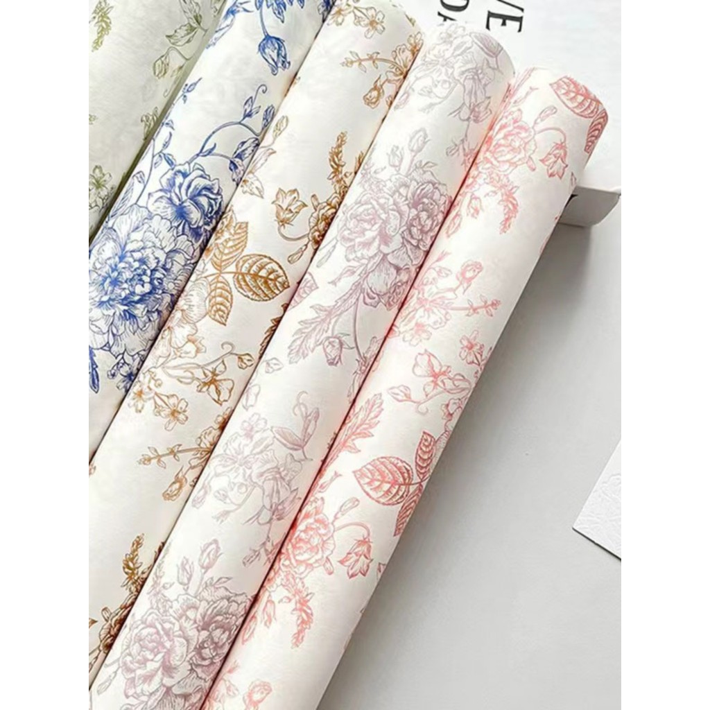 Flores papel fosco embalagem de flores forro à prova dwaterproof água impressão papel de embrulho Retro arte papel Jacqu