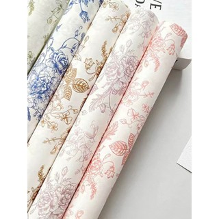Flores papel fosco embalagem de flores forro à prova dwaterproof água impressão papel de embrulho Retro arte papel Jacqu