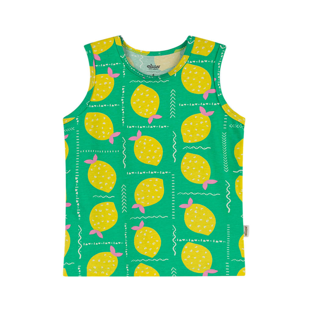 Regata Infantil Menina Cotton Estampa Elian Verde