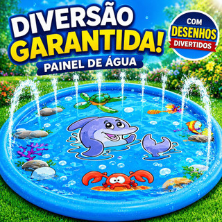 Piscina Inflável Chafariz 1 Metro Conexão Para Mangueira Regulagem De Altura Dos Jatos PVC Resistente Divertido Verão