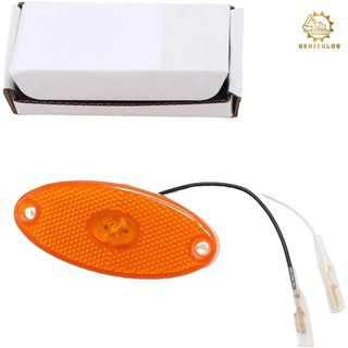 1PC 12V Âmbar Oval LED Marcador Lateral Lâmpada Luz Para Carro Caravana Motorhome Reboque SI-AT42059 Substituir SMLR2012