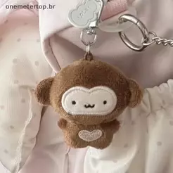 onemetertop Bonito Fofo Coração Macaco Chaveiro De Pelúcia Criativo Dos Desenhos Animados Pingente Moda Saco Charme Para