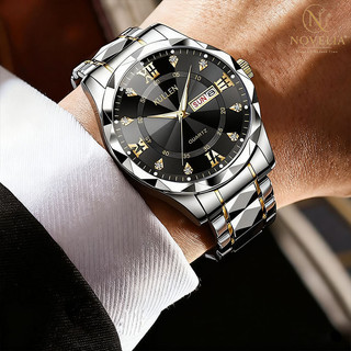 Novo relógio de negócios masculino High-End sentimento temperamento diamante-cravejado grande mostrador luminoso relógio