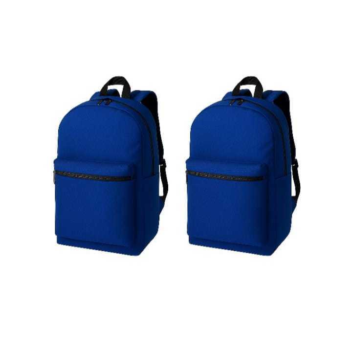 02 Mochilas AZUL Masculina Feminina Reforçada Trabalho Viagem Escolar PROMOÇÃO