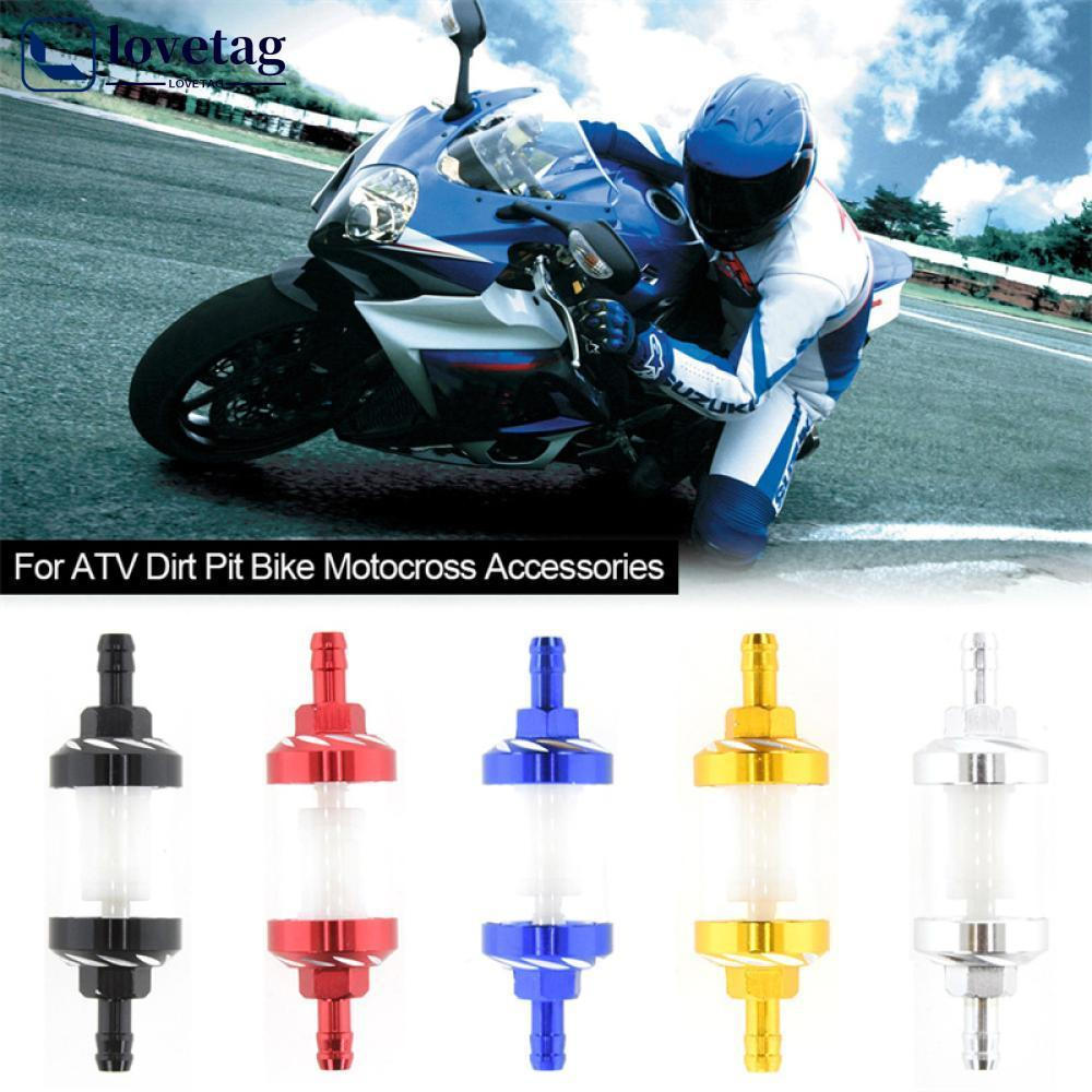 Filtro de Combustível de Alumínio CNC LOVETAG 8mm para Motocicleta, ATV, Dirt Bike, Motocross 7L0P