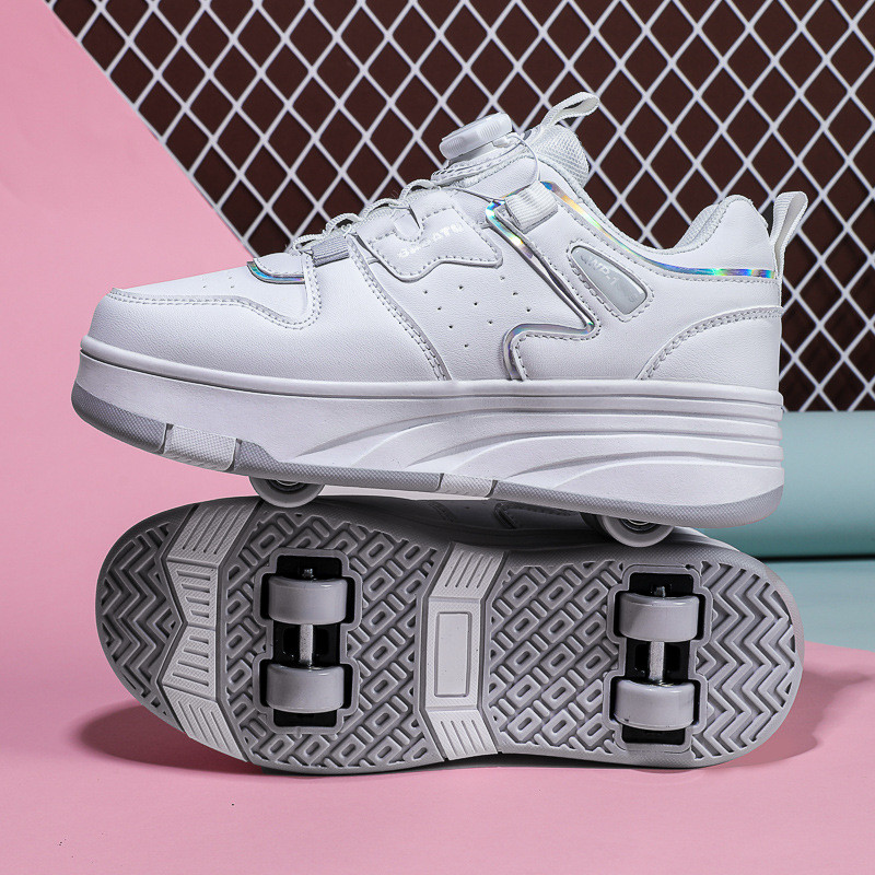 Runaway Shoes Estilo Universal para Meninos Meninas Rodas Destacáveis Destacáveis de Quatro Rodas