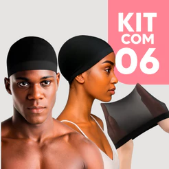 Kit Touca Nero Anti Frizz para Dormir Alisa e Protege os Fios Escolha 2, 4 ou 6 Unidades