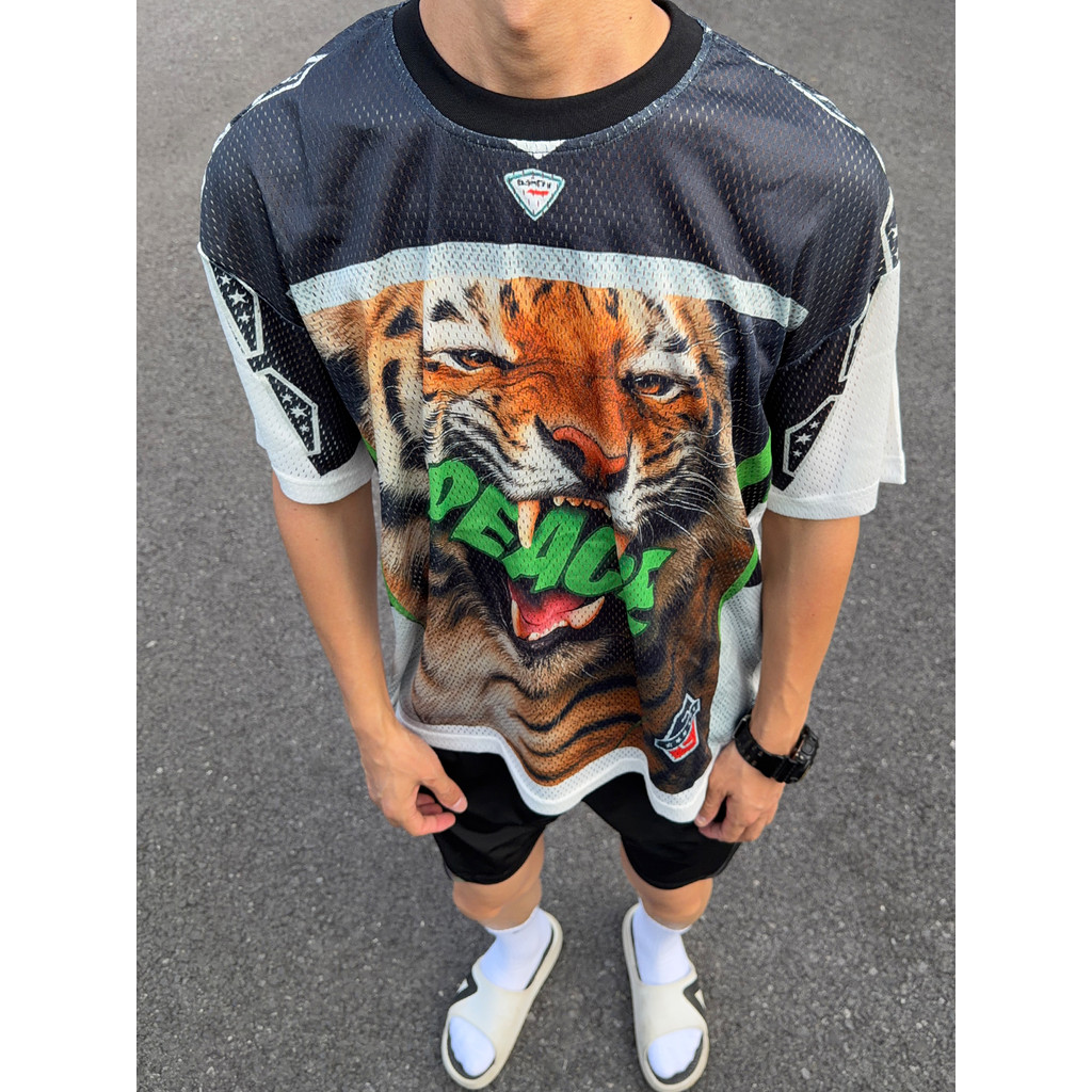 UBCG Tiger Street Jersey 26 Primavera Verão Novo Produto Europeu Americano Impressão Digital Respirável Camiseta de Mang