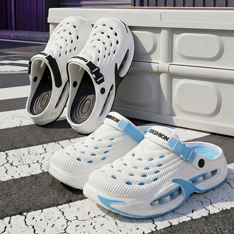 2025 Sapatos masculinos com buracos de tamanho grande, uso externo de verão, desodorante antiderrapante, respirável, chi