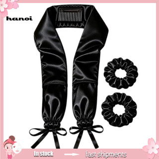 No Heat Hair Curler Curling Headband with Adjustable Drawstring Scrunchies – Overnight Soft for Long Thick Easy Sleep-