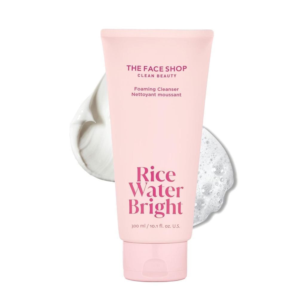 TheFaceShop Rice Water Brightening Facial Cleanser com Ceramida, Sabonete Facial Suave para Hidratação e Umectação, Sabo