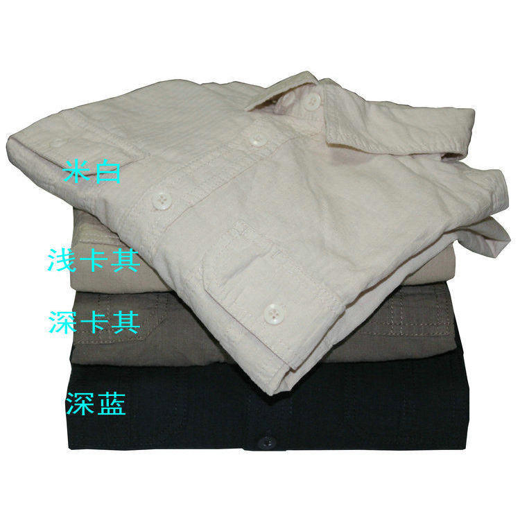 Comércio exterior pedido Original originado do japonês diário Casual algodão linho misturado camisa de manga curta verão
