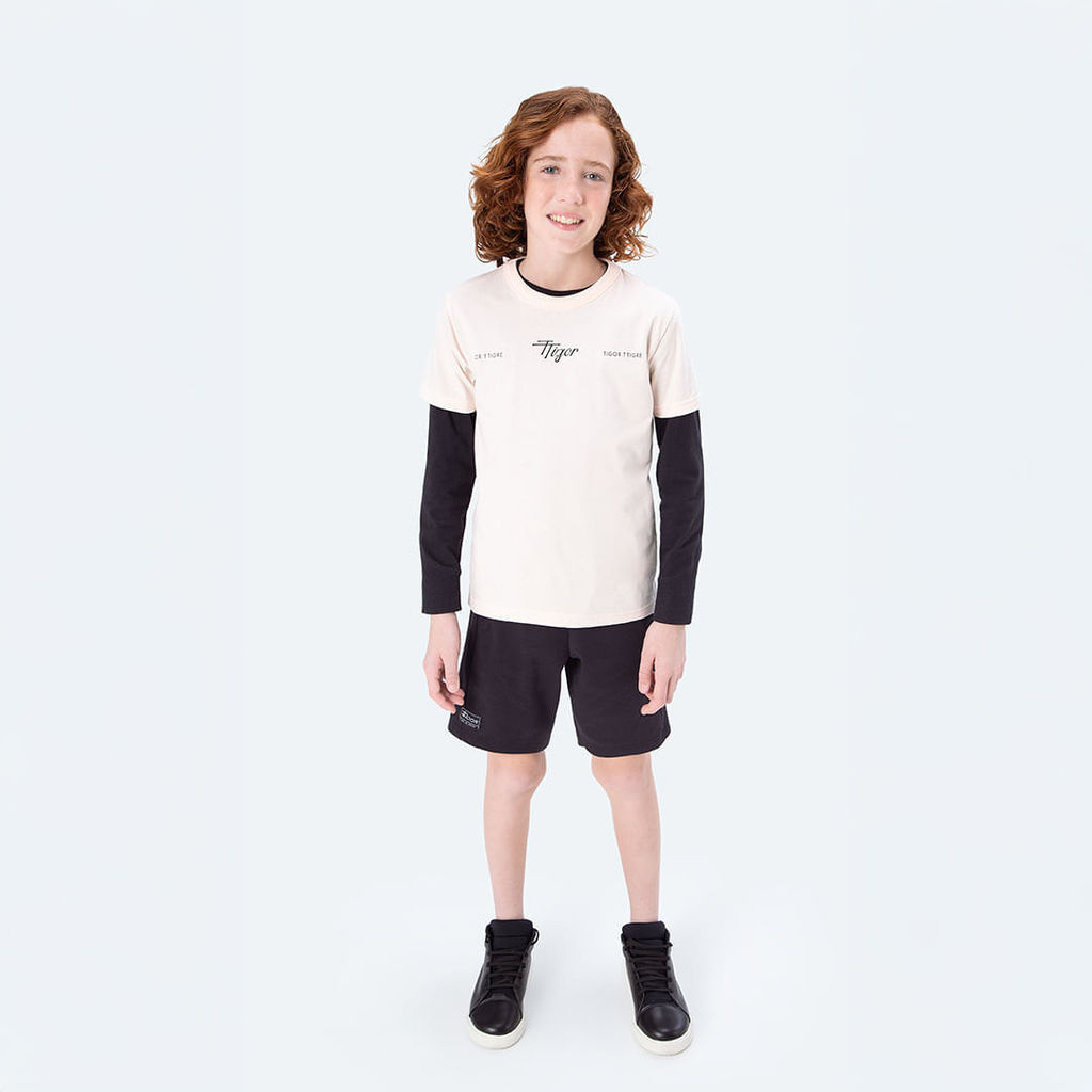 Camiseta Manga Curta Infantil Menino Tigor T. Tigre