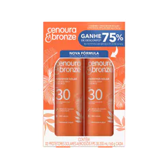 Kit Cenoura & Bronze Protetor Solar Aerossol Spray FPS30 200ml - 2 unidades