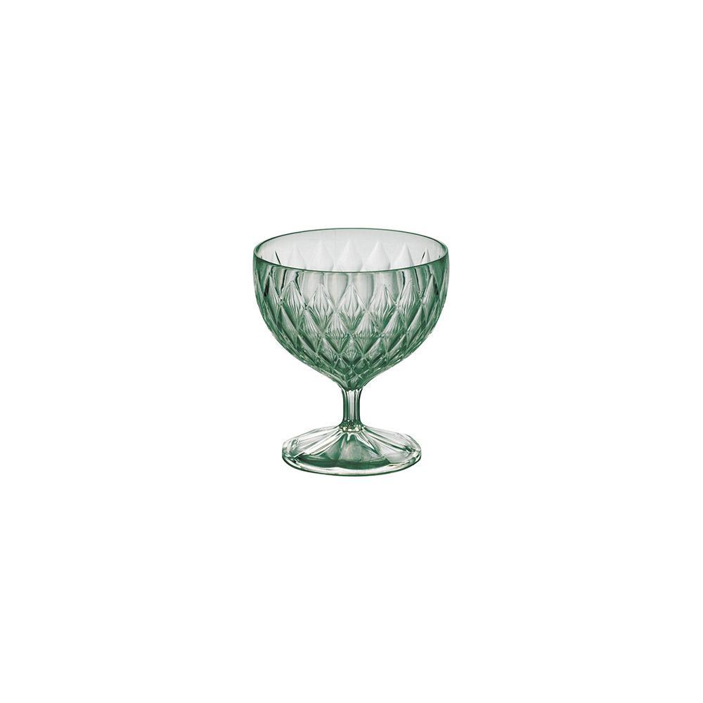 Taça para Sobremesa 350 ml Plástico Verde Glamour Plasútil
