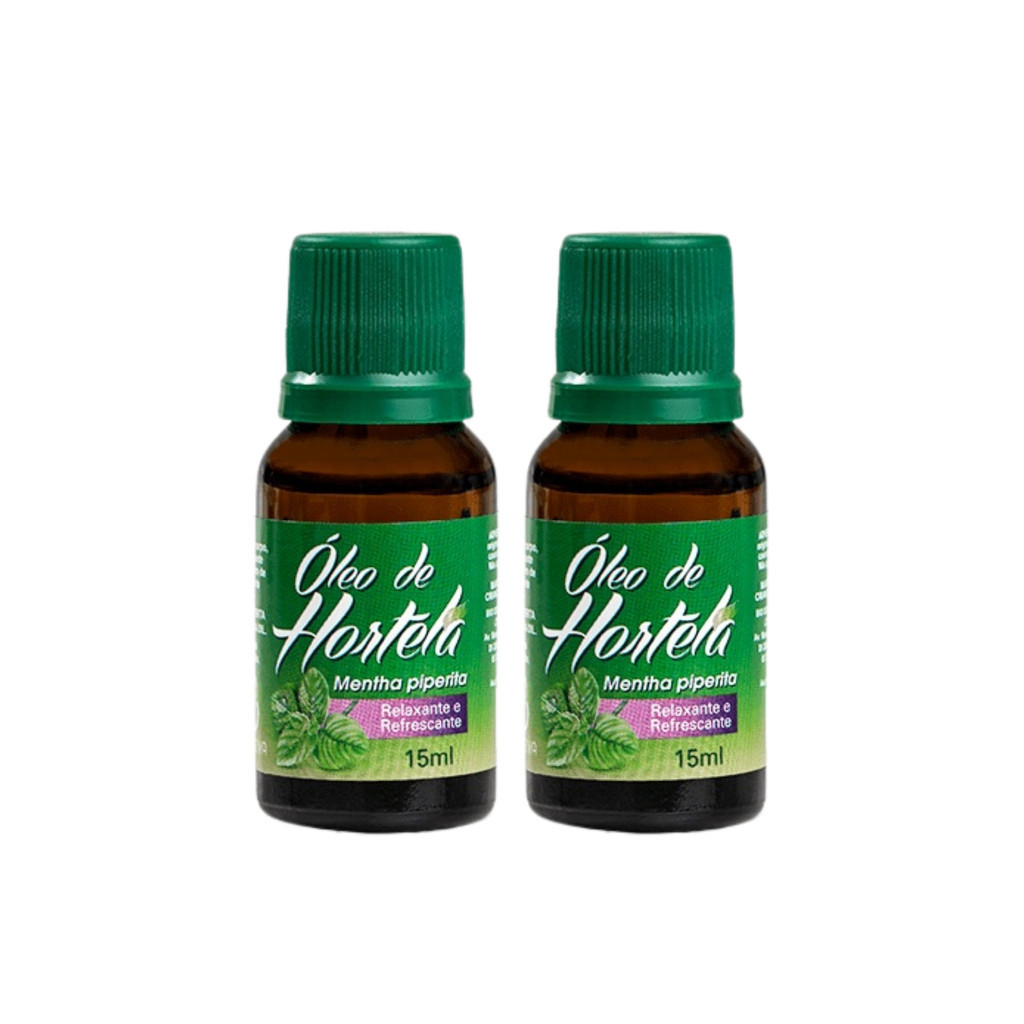 Kit 2 Óleo Essencial De Hortelã Menta Piperita BioSeiva 15ml Cada Aromaterapia Massagem Difusor