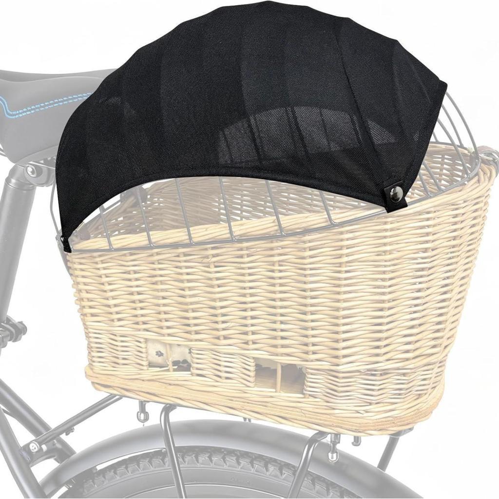 housespace.br Cesta para bicicleta para cães Protetor solar respirável à prova de vento dobrável e portátil