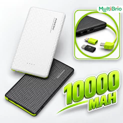 Carregador portátil Pinneng Power Bank 10.000mah com iPhone, adaptador V8