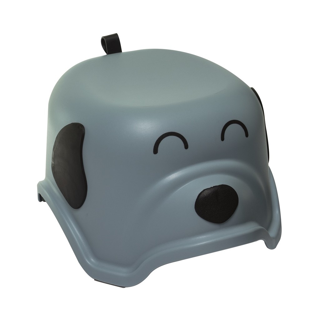 Banquinho Degrau Infantil Antiderrapante Cachorrinho Azul Suporta até 80kg KaBaby