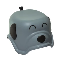 Banquinho Degrau Infantil Antiderrapante Cachorrinho Azul Suporta até 80kg KaBaby