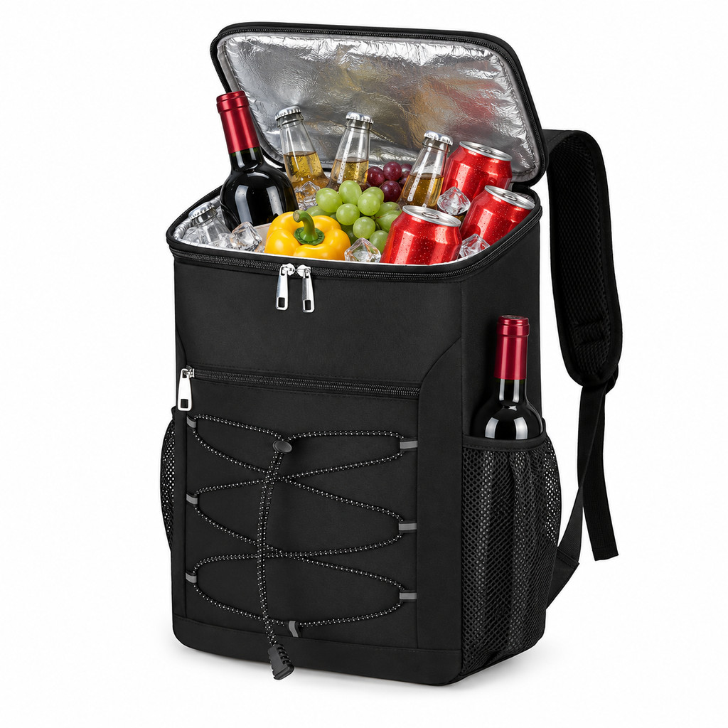 Mochila Térmica 30L para Camping e Piquenique Bolsa Térmica Grande com Bolsos Laterais Ideal para Praia e Viagem