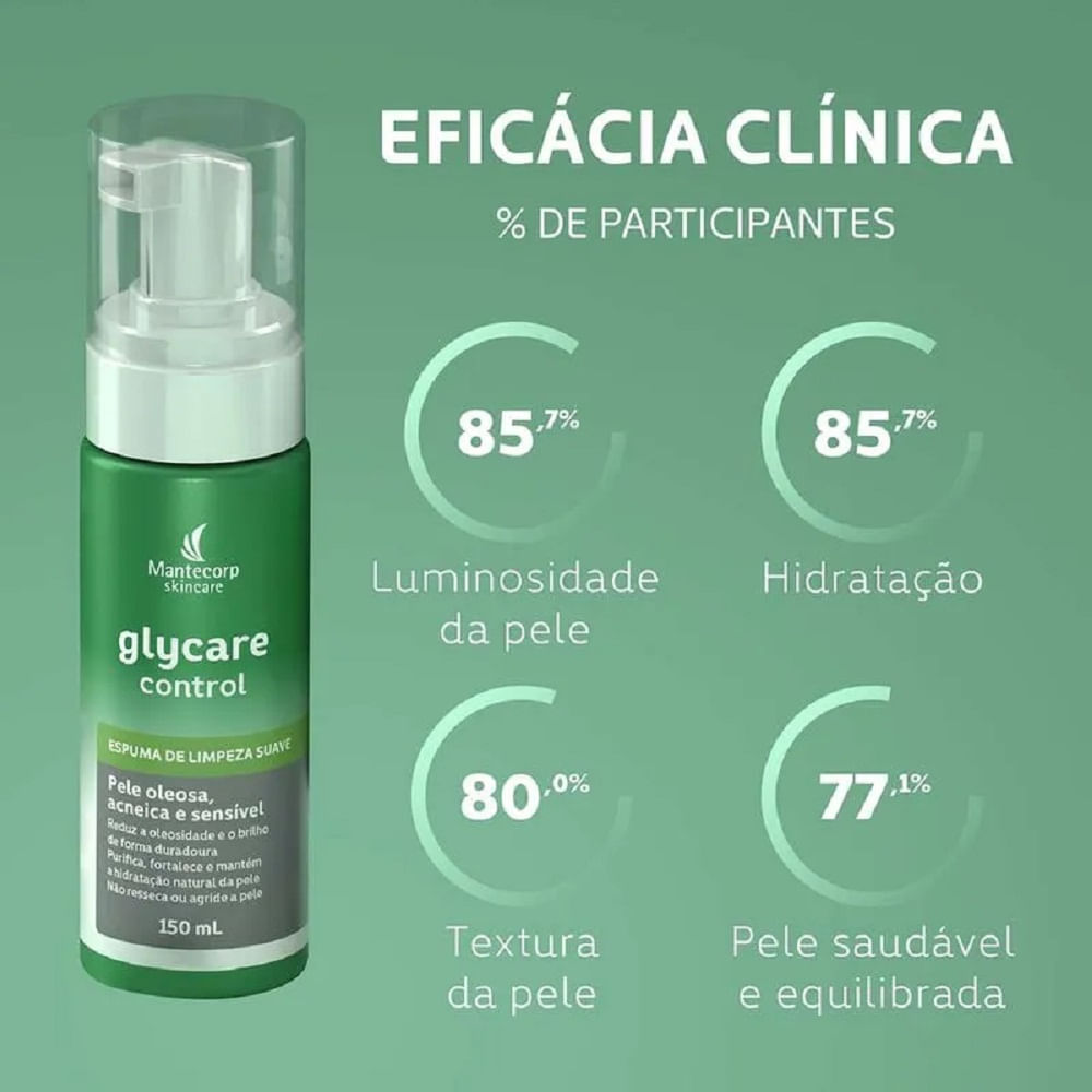 Espuma de Limpeza Facial Suave MANTECORP Glycare Control 150ml — imagem 2 de 2