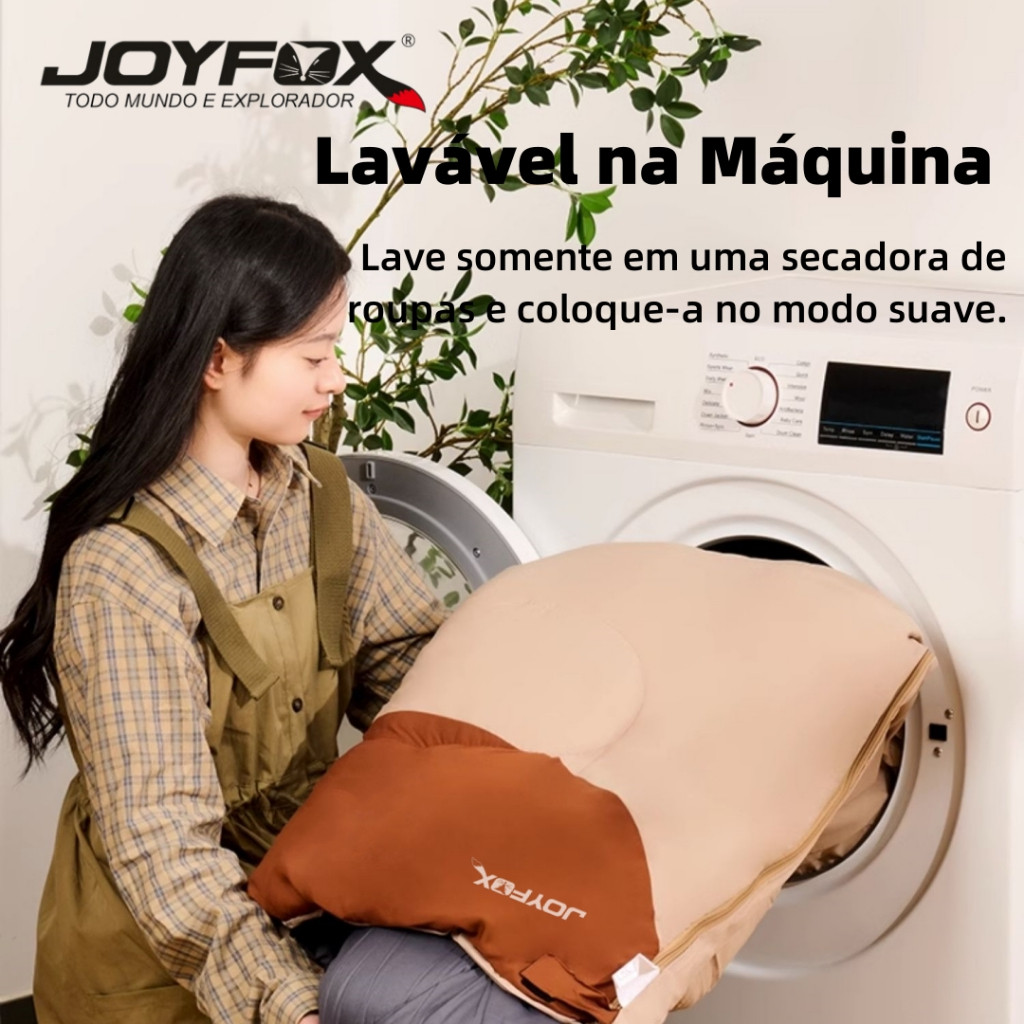 Saco de Dormir Camping Adulto Joyfox com Capuz 190x75cm Bolsa Compressão JOYFOX — imagem 3 de 3