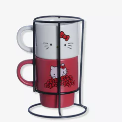 Kit Canecas Empilháveis Hello Kitty