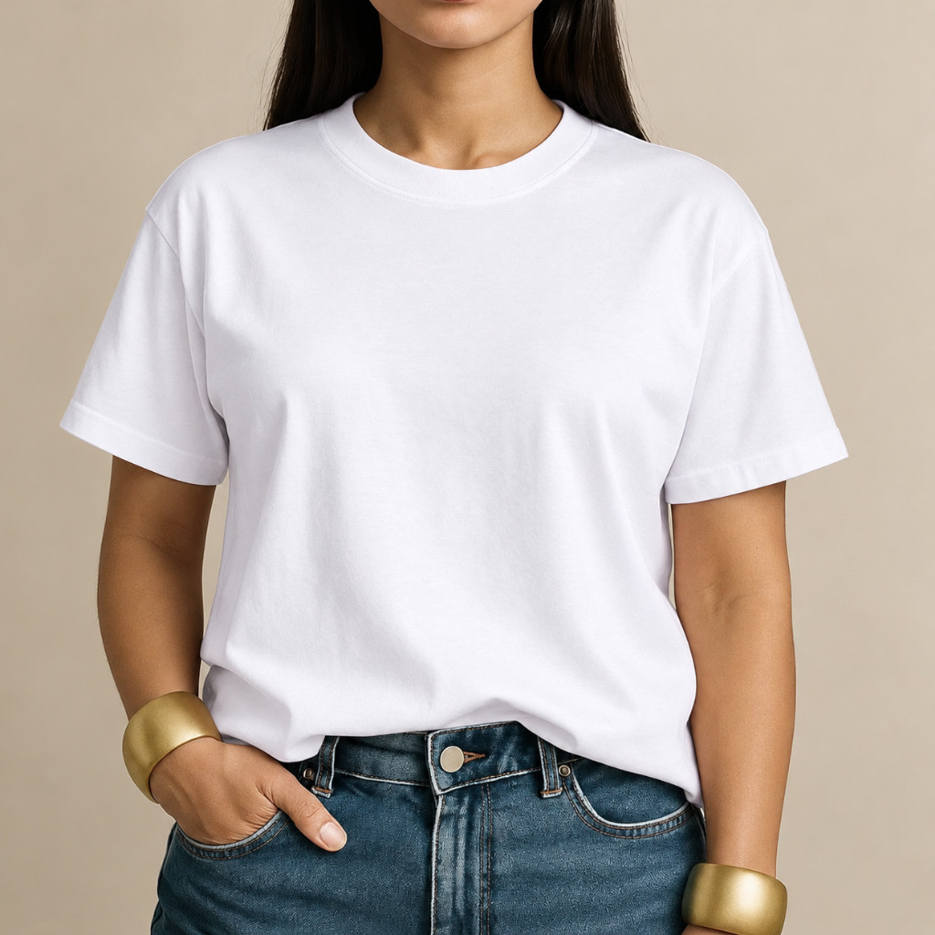 Camiseta Feminina 100% Algodão Básica Lisa Premium Casual Dia a Dia Trabalho Academia Moda Estilosa