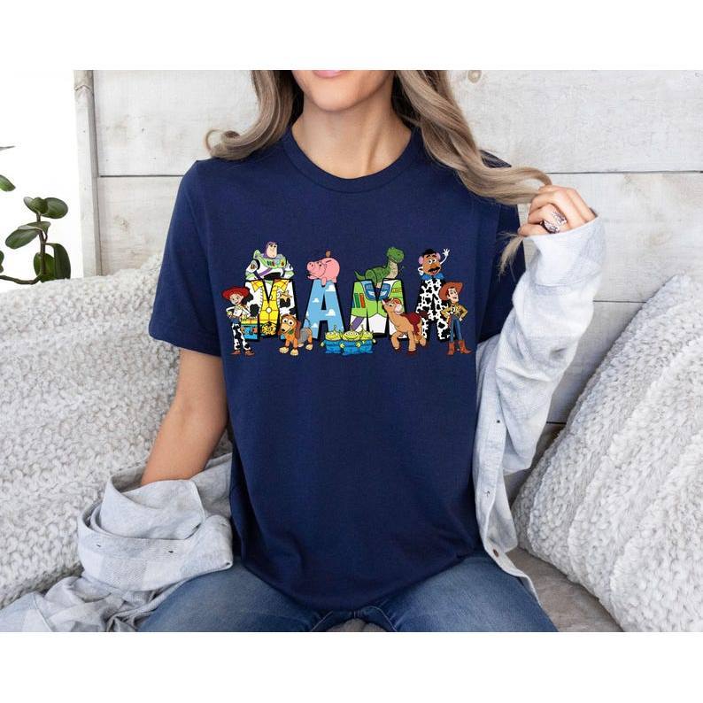 Camiseta Feminina Personagens de Toy Story Branca Oversized Confortável Linda Moderna Premium Divertida Casual Verão