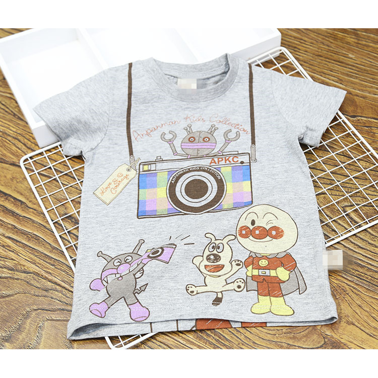 Camiseta com câmera de desenho animado, roupas infantis de verão, meninos, meninas, crianças, algodão puro, bebê, algodã