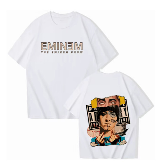 [Camiseta Premium em Algodão Puro]VU Camiseta Camisa Blusa Unissex Algodão Eminem 2024 Lançamento