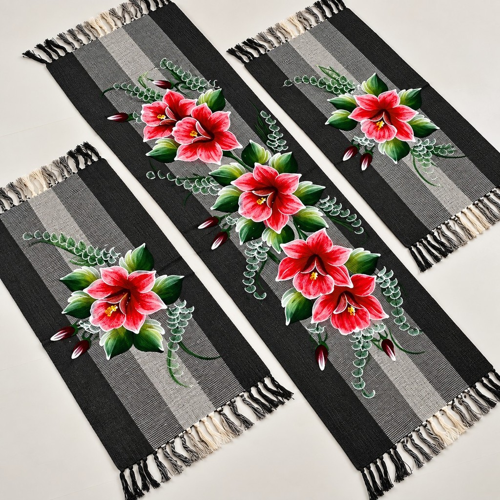 Tapete Sala 3 Peças Passadeira Cozinha Fofo Estampado Algodão Decoração Casa Promoção Atacado
