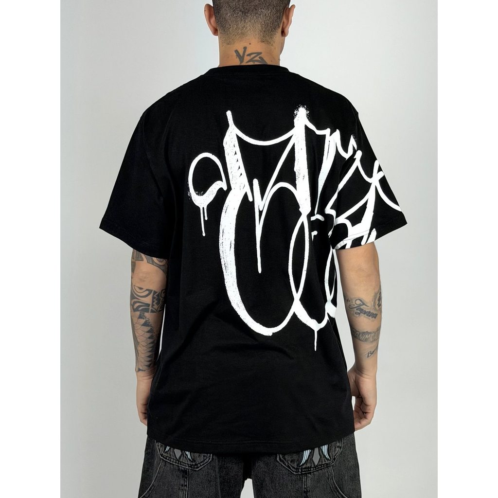Camiseta Chronic Navy Paint Back - Preta — imagem 2 de 2