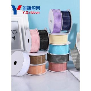 2.5cm de largura fio claro fio coreano Organza Chiffon fio fita roxa flor fita preta listrado fita