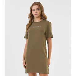 Vestido Juvenil Curto em Molecotton Minty Verde