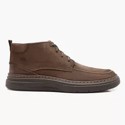 Bota Masculina Grid Couro Marrom