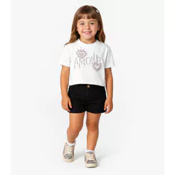 Short Infantil Jeans Com Bolsos Select Preto