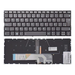 Teclado para Notebook compatível com Lenovo Ideapad C340-14API TYPE 81N6 ABNT2