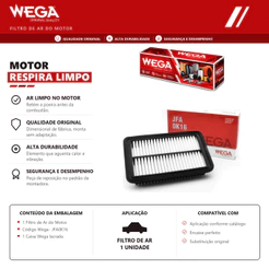Filtro de ar do Motor HYUNDAI HB20 1.0 Confort Kia Picanto – Wega JFA