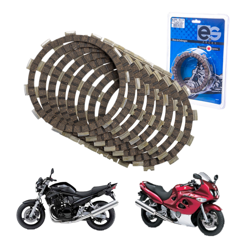 Discos Embreagem 8 Pcs Gsf 650 Bandit 2005/2006 Gsx 750f 1998/2003