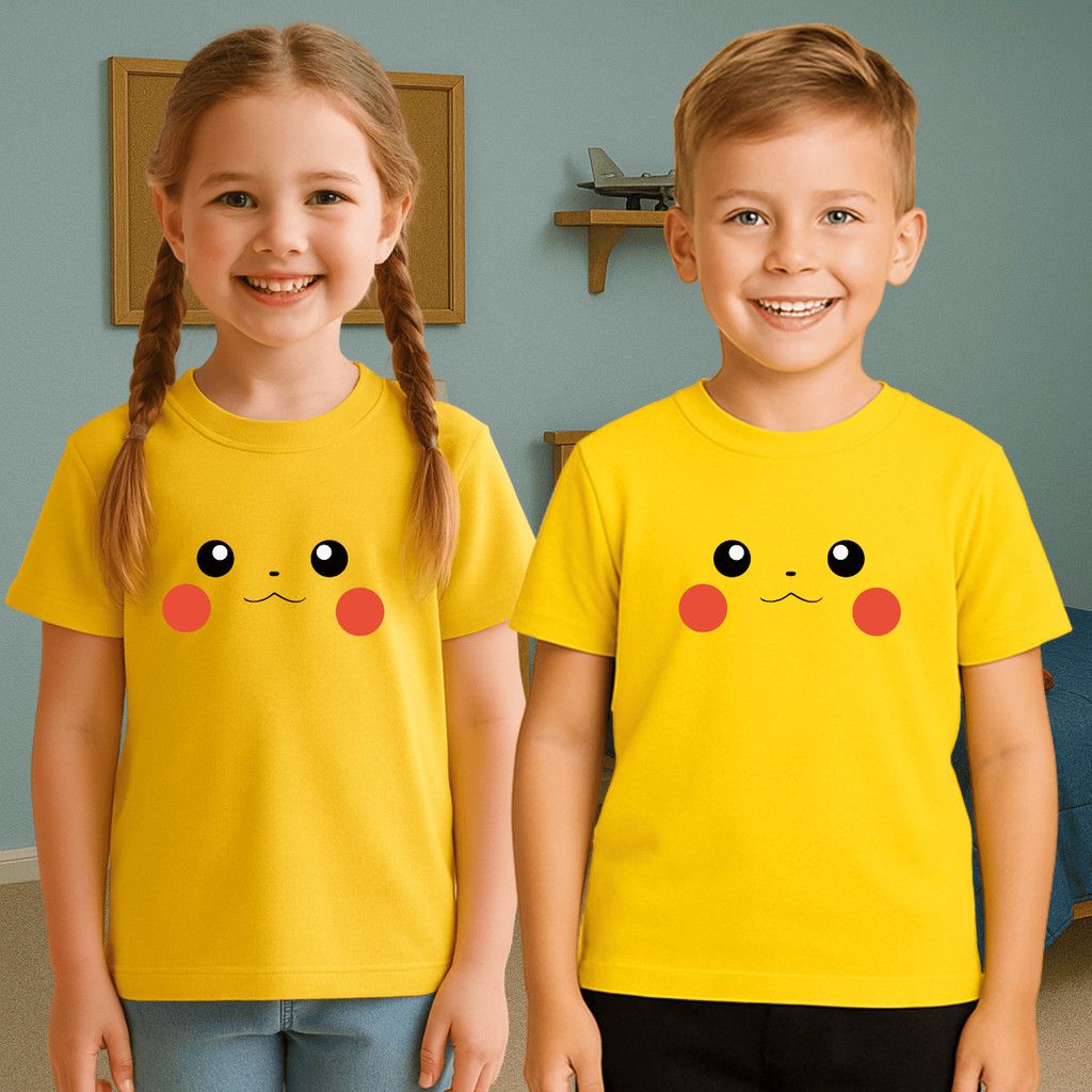 Camiseta Infantil Algodão Pokémon Pikachu Anime em Oferta na Shopee