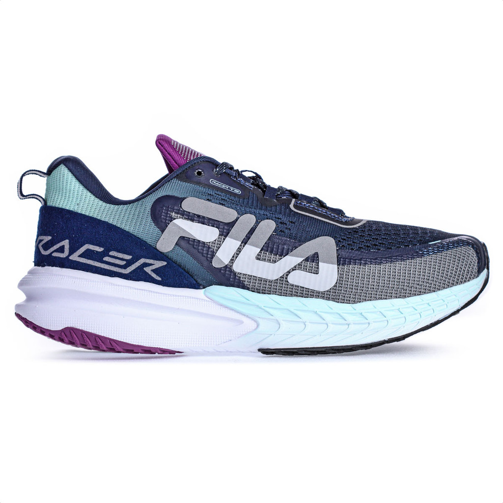 Tênis Fila Racer T2 S Marinho Verde e Rosa - Feminino
