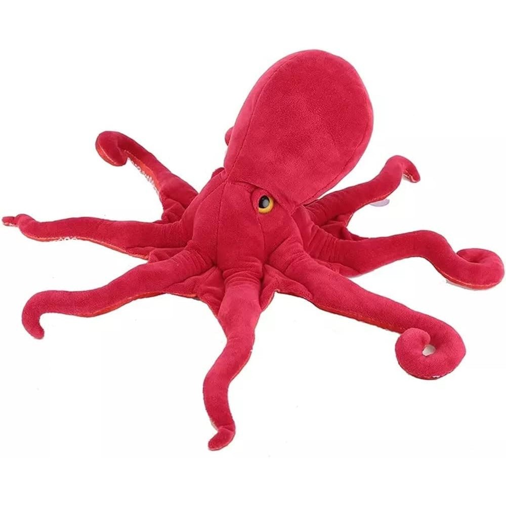 18 Polegada Simulação Vermelha Polvo Brinquedo De Pelúcia Macio Subaquático Lula Almofada Travesseiro Peixe Boneca Decor