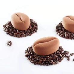 Molde de Silicone para grãos de café, 6 links, Multi-link, sobremesa, Mousse, bolo, Chocolate, ferramenta de cozimento