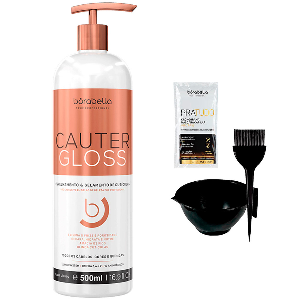 Cauter Gloss Borabella Repara Sela Cutículas 500ml +Cumbuca/Sachês