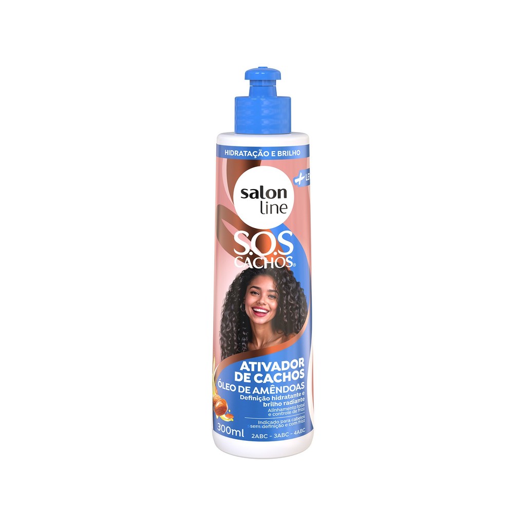 Ativador de Cachos SOS Cachos + Leves Óleo de Amêndoas Salon Line 300ml