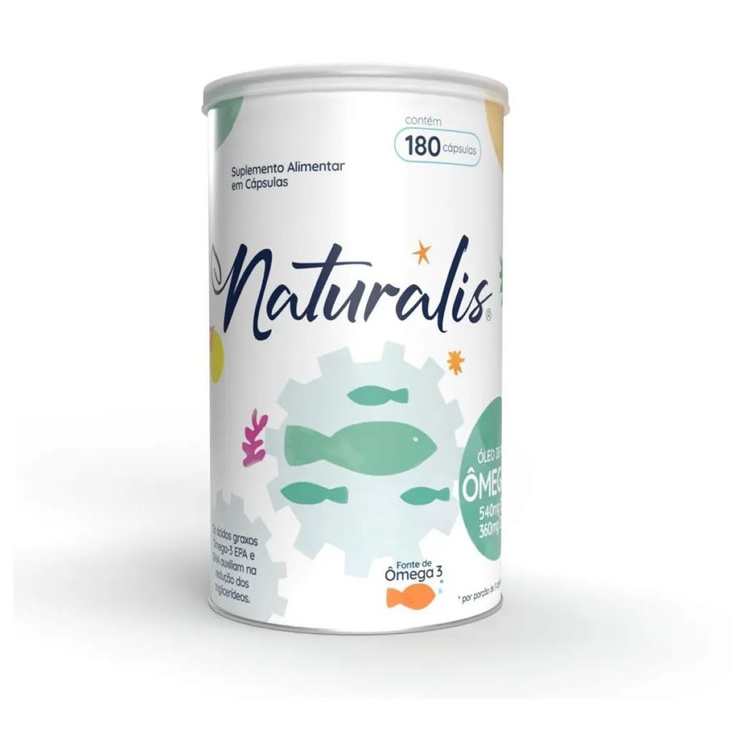 Óleo de Peixe Ômega 3 - 180 Cápsulas - Naturalis em Oferta na Shopee