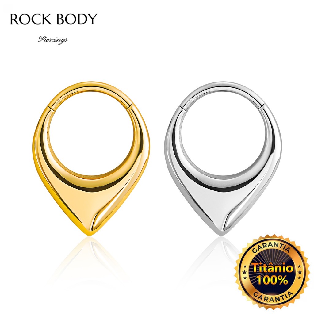 Piercing Argola Gota Titânio Pvd Segmento Articulado Nariz Orelha Septo Conch Tragus Daith em Oferta na Shopee