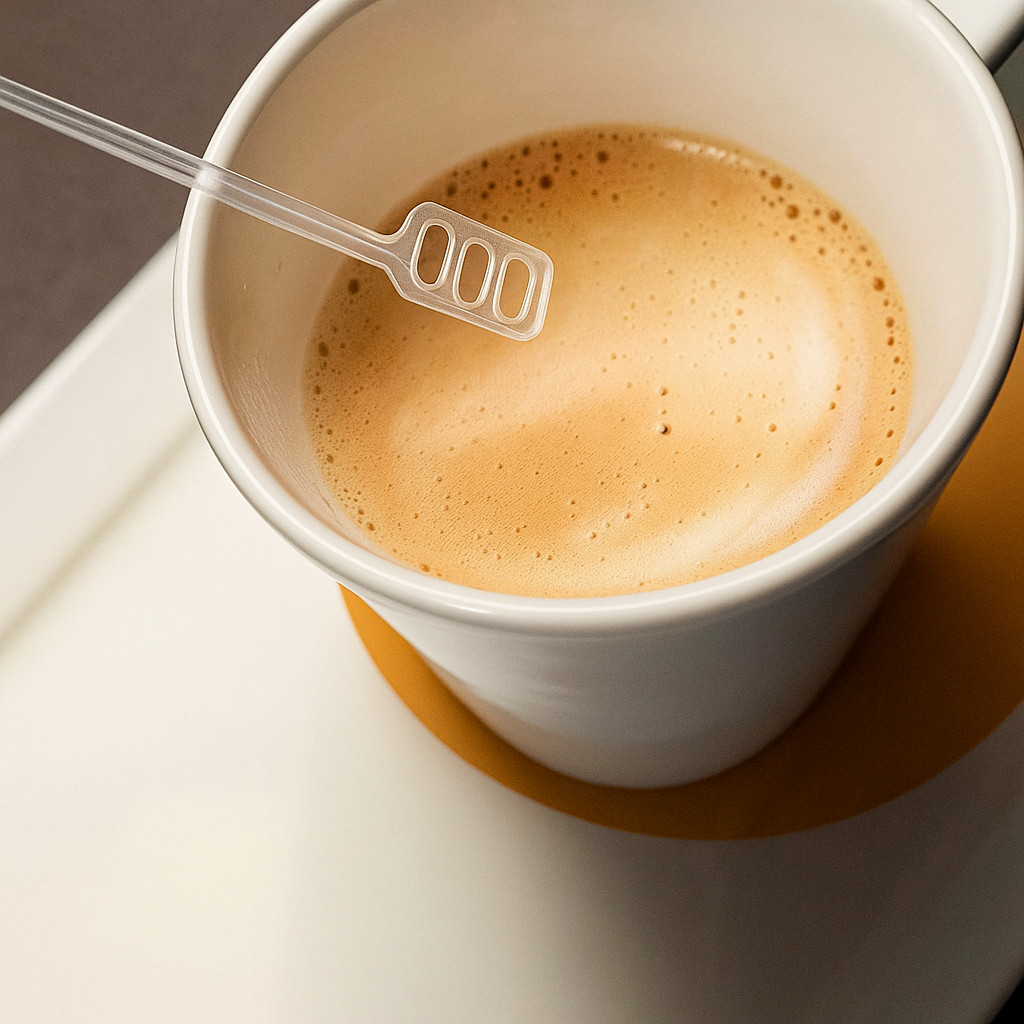 Kit palito mexedor para Café Cappuccino Topper 10,8cm (Transparente, Cristal) C/ 240Uni